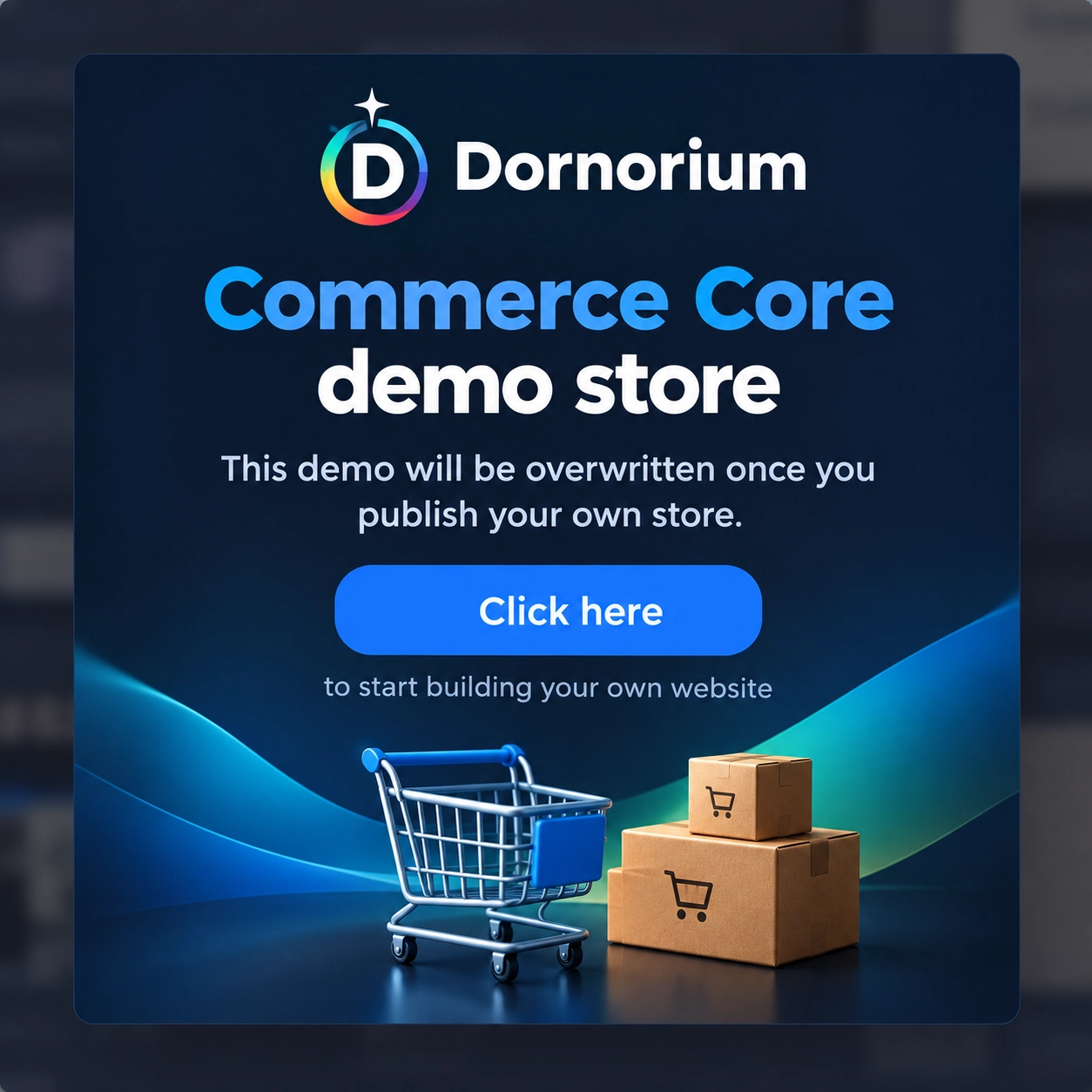 Dornorium Commerce Core demo store banner